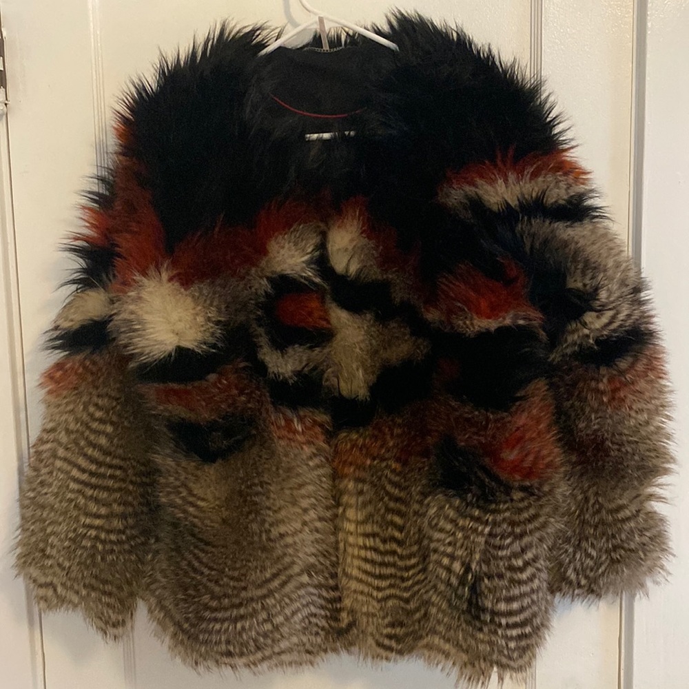 Free People faux fur coat!